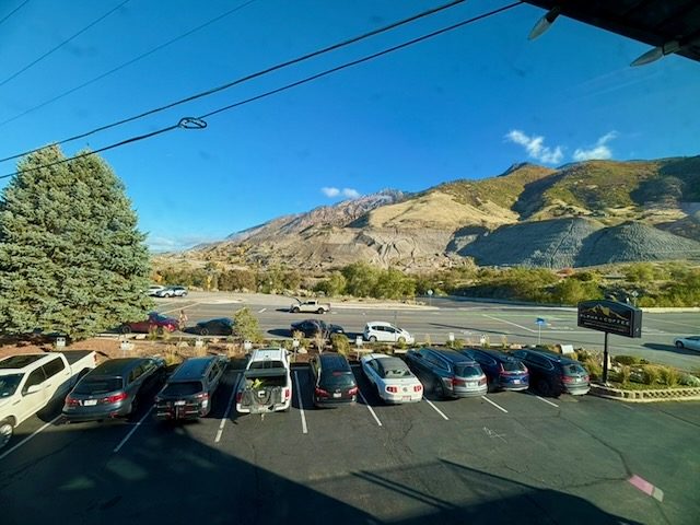 View toward the Wasatch Mine from Alpha Coffee.